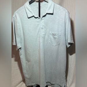 Lot (2) J. Crew Garment Dyed Slub Cotton Coastal Polo Shirts Blue / Pink - XL